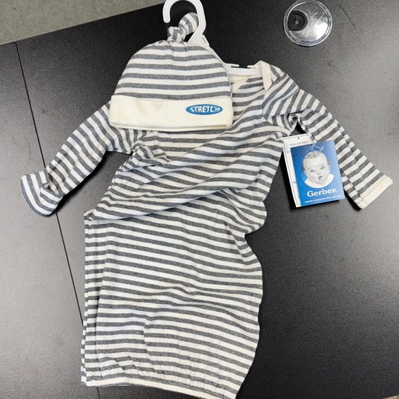 Gerber Striped Sleep Sack with Hat - Picture 1 of 1
